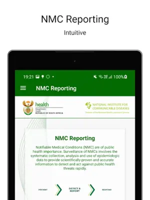 NMC Reporting android App screenshot 1